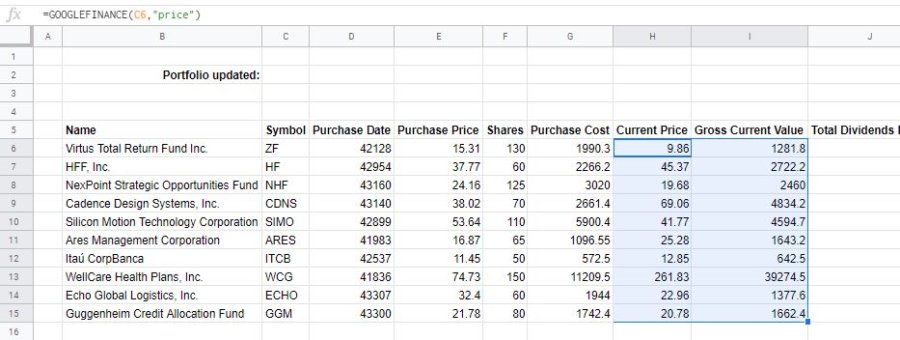 how-to-make-a-stock-portfolio-in-excel-current-price-value