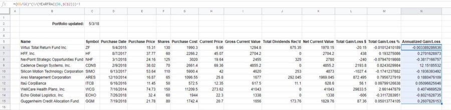 how-to-make-a-stock-portfolio-in-excel-gain-loss
