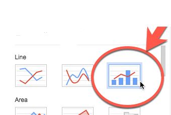 google sheets combo chart icon